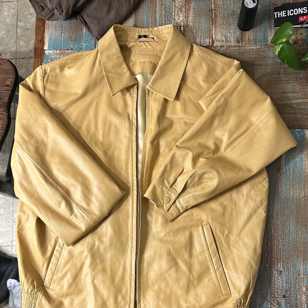 Men's Tan Leather Jacket